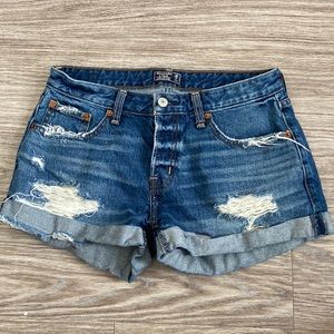 Abercrombie & Fitch Low rise Boyfriend Jean Shorts